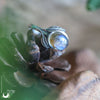 Bague "Flore" Labradorite en Argent 925, ajustable - Illustrations & Bijoux fantaisie ClairObscur Art