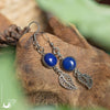 Boucles d'Oreilles Fantaisie Lapis lazuli - Illustrations & Bijoux fantaisie ClairObscur Art