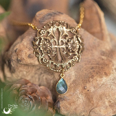 Collier "Eden" Labradorite facettée - Illustrations & Bijoux fantaisie ClairObscur Art