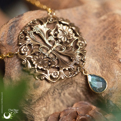 Collier "Eden" Labradorite facettée - Illustrations & Bijoux fantaisie ClairObscur Art