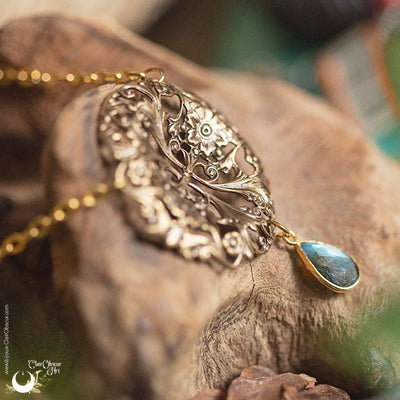 Collier "Eden" Labradorite facettée - Illustrations & Bijoux fantaisie ClairObscur Art