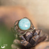 [Vente flash ]Bague elfique "Elwing" Amazonite - Illustrations & Bijoux fantaisie ClairObscur Art