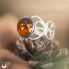 [Vente flash] Bague elfique "Elwing" Ambre de la mer Baltique - Illustrations & Bijoux fantaisie ClairObscur Art