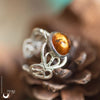 [Vente flash] Bague elfique "Elwing" Ambre de la mer Baltique - Illustrations & Bijoux fantaisie ClairObscur Art