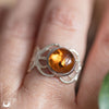 [Vente flash] Bague elfique "Elwing" Ambre de la mer Baltique - Illustrations & Bijoux fantaisie ClairObscur Art